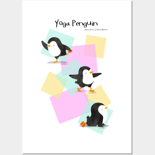 Yoga Penguin Posters and Art